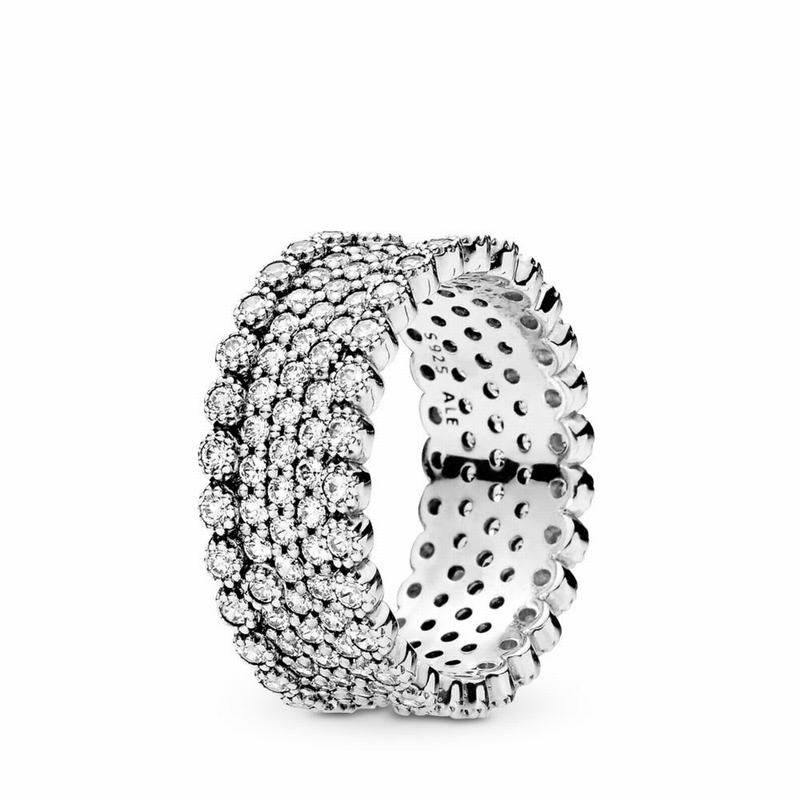 Pandora Australia Lavish Sparkle Stackable Ring - Sterling Silver | DOJBAR187